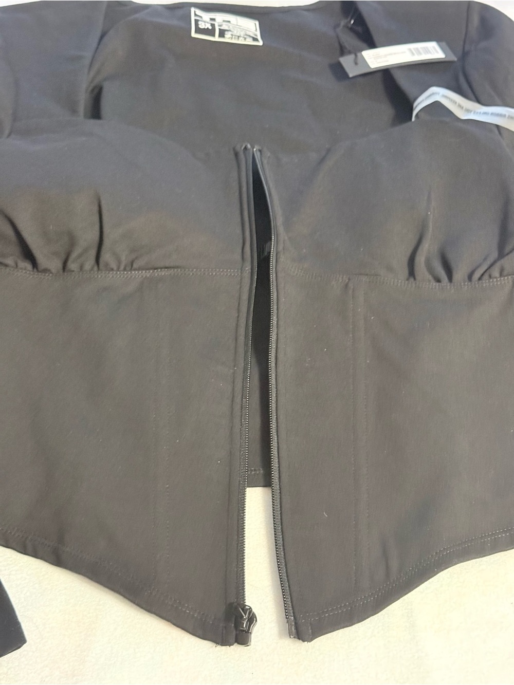 New TA3 Mega Sculpting Square Neck Long Sleeve Top in black. 3X - Picture 6 of 12